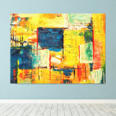 モダンカラフル抽象芸術 キャンバスプリント (インサイチュ (ウッドフロア))