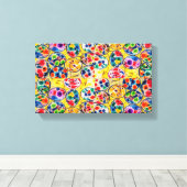 モダンカラフル抽象芸術 キャンバスプリント (インサイチュ (ウッドフロア))