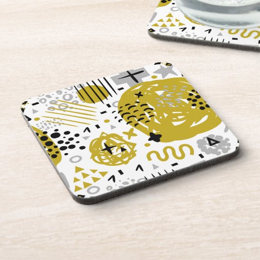 モダンカラフル抽象芸術 コースター (左側)