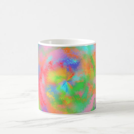 モダンカラフル抽象芸術 コーヒーマグカップ (中央)
