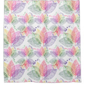 モダンカラフル抽象芸術 シャワーカーテン (正面)