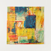 モダンカラフル抽象芸術 タペストリー (正面(横))