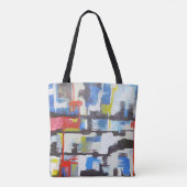 モダンカラフル抽象芸術 トートバッグ (裏面)
