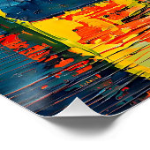 モダンカラフル抽象芸術 ポスター (コーナー)