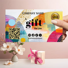 モダンカラフル抽象芸術 割引カード