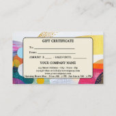 モダンカラフル抽象芸術 割引カード (裏面)