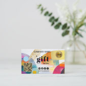 モダンカラフル抽象芸術 割引カード (スタンド正面)