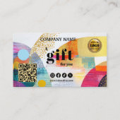 モダンカラフル抽象芸術 割引カード (正面)
