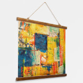モダンカラフル抽象芸術 吊り下げ型タペストリー (傾斜あり)