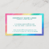 モダンカラフル抽象芸術 名刺 (裏面)