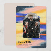 モダンカラフル抽象芸術 招待状 (正面/裏面)