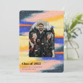 モダンカラフル抽象芸術 招待状 (スタンド正面)