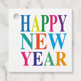 モダンカラフル新年 フェイバータグ