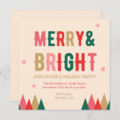 モダンカラフル明るい招待状 セーブザデート (正面/裏面)