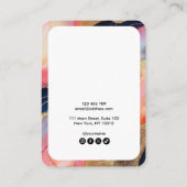 モダンカラフル枠イヤリング枠表示ロゴ 名刺 (裏面)
