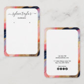モダンカラフル枠イヤリング枠表示ロゴ 名刺 (正面/裏面)
