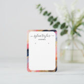 モダンカラフル枠イヤリング枠表示ロゴ 名刺 (スタンド正面)