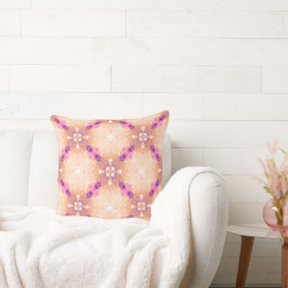 モダンカラフル桃と紫 クッション