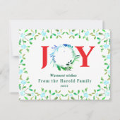 モダンカラフル植物喜びエレガント シーズンカード (正面)