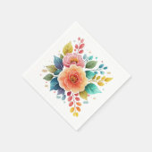 モダンカラフル水の色 スタンダードカクテルナプキン (角)