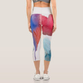 モダンカラフル水彩カラフルファンキー術 カプリレギンス (裏面)