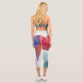 モダンカラフル水彩カラフルファンキー術 カプリレギンス (裏面)