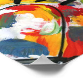 モダンカラフル水彩ハートポスター ポスター (角)