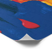 モダンカラフル水彩女性の自由 ポスター (角)