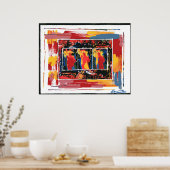 モダンカラフル水彩自由の女神9-11 ポスター (キッチン)