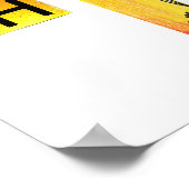 モダンカラフル水彩自由ハート像 ポスター (角)