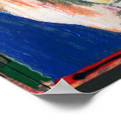 モダンカラフル水彩自由頭ポスター ポスター (角)