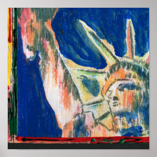 モダンカラフル水彩自由頭ポスター ポスター