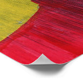 モダンカラフル水彩舞馬ガンジー ポスター (角)