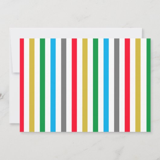 モダンカラフル水玉模様ユニセックスベビー統計 案内状 (裏面)