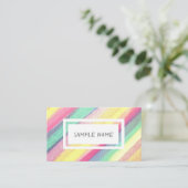 モダンカラフル水色カスタム名刺 プレイスカード (スタンド正面)