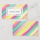 モダンカラフル水色カスタム名刺 プレイスカード (正面/裏面)