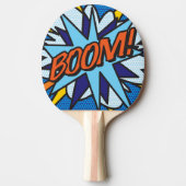 モダンカラフル漫画本ブームタイポグラフィ 卓球ラケット (正面)