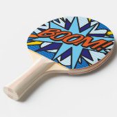 モダンカラフル漫画本ブームタイポグラフィ 卓球ラケット (正面アングル)