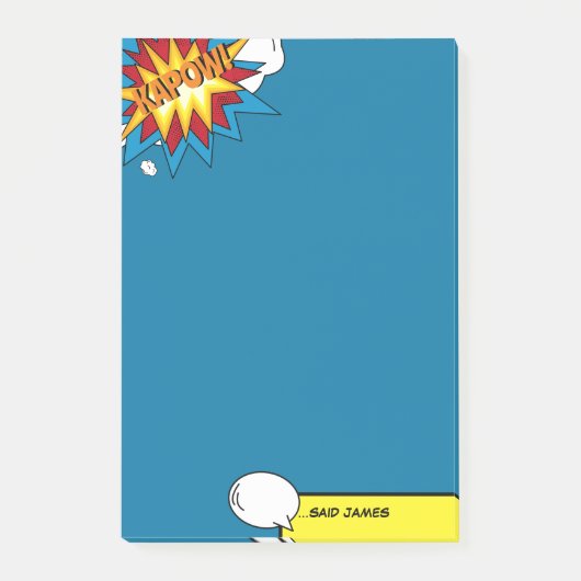 モダンカラフル漫画本芸術ポップ・アートの音声バブル ポストイット (正面)