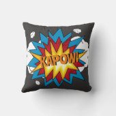 モダンカラフル漫画本KAPOWアポップ・アートのート クッション (裏面)