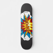 モダンカラフル漫画本KAPOWアポップ・アートのート スケートボード (正面)