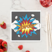 モダンカラフル漫画本KAPOWアポップ・アートのート スタンダードランチョンナプキン (インサイチュ)