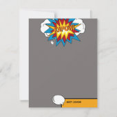 モダンカラフル漫画本KAPOWアポップ・アートのート ノートカード (正面)