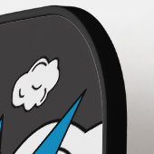 モダンカラフル漫画本KAPOWアポップ・アートのート ピックルボールラケット (左詳細)