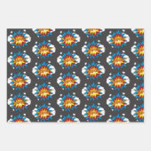 モダンカラフル漫画本KAPOWアポップ・アートのート ラッピングペーパーシート (正面3)