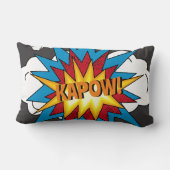 モダンカラフル漫画本KAPOWアポップ・アートのート ランバークッション (裏面)