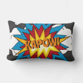 モダンカラフル漫画本KAPOWアポップ・アートのート ランバークッション (正面)