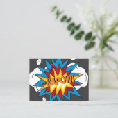 モダンカラフル漫画本KAPOWアポップ・アートのート 名刺 (スタンド正面)