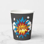 モダンカラフル漫画本KAPOWアポップ・アートのート 紙コップ (裏面)