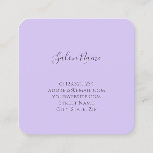 モダンカラフル白大理石 スクエア名刺 (裏面)